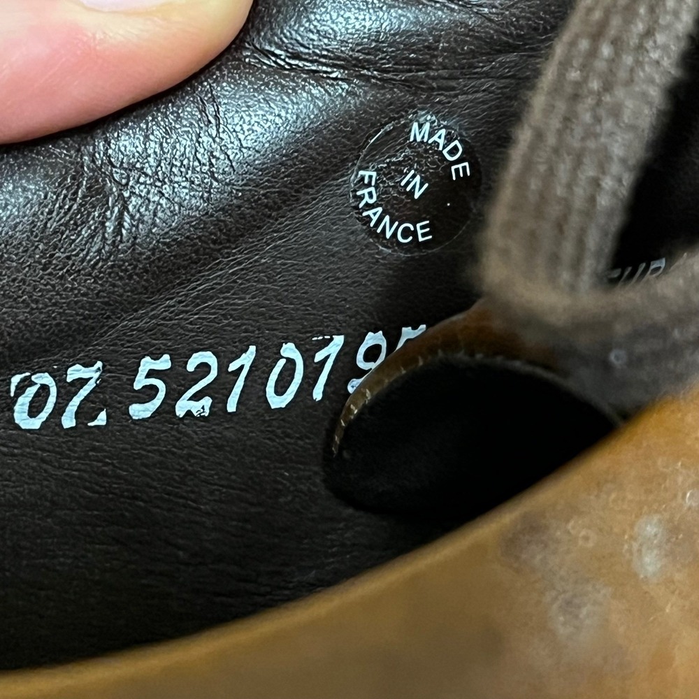 Mephisto Men Brown Leather Walking‎ Shoes Sneakers Made France worn Once size 12 - Picture 8 of 13
